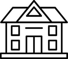 Mansion Line Icon vector