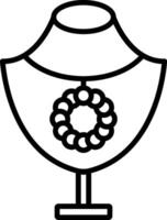 Necklace Line Icon vector