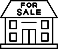 Home For Sale Line Icon vector