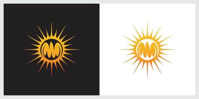 Sun logo design template Icon symbol Illustration vector