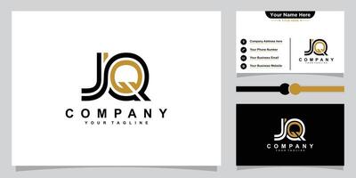 JQ or QJ letter logo design template vector