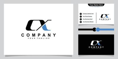 CX Letter Initial Logo Design Template vector