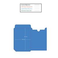 Envelope Size 22.9 x 32.4 cm dieline template, vector