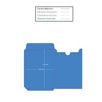 Envelope Size 22.9 x 32.4 cm dieline template, vector