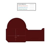 Envelope Size 8.75x5.75 inch dieline template, vector