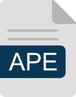 APE File Format Flat Icon vector