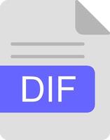 DIF File Format Flat Icon vector