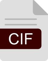 CIF File Format Flat Icon vector