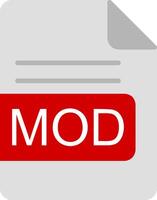 MOD File Format Flat Icon vector