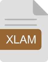 xlam archivo formato plano icono vector