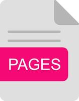PAGES File Format Flat Icon vector