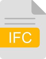 IFC File Format Flat Icon vector