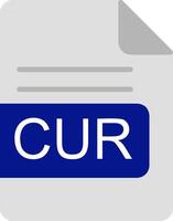 CUR File Format Flat Icon vector