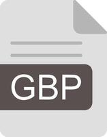 GBP File Format Flat Icon vector