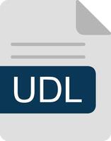 UDL File Format Flat Icon vector