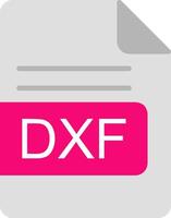 DXF File Format Flat Icon vector