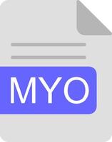 MYO File Format Flat Icon vector