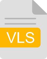 vls archivo formato plano icono vector