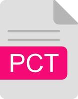 PCT File Format Flat Icon vector