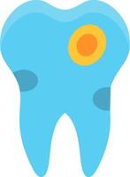 Caries Flat Icon vector
