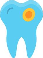 icono plano de caries vector