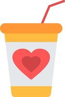 Milkshake Flat Icon vector