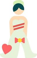 Bride Flat Icon vector