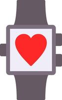 icono plano de reloj inteligente vector