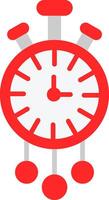 icono de reloj plano vector