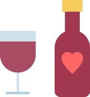 Wine Bottle Flat Icon vector