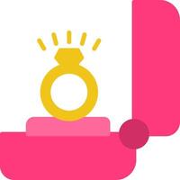 Engagement Ring Flat Icon vector