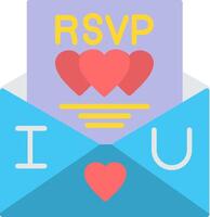 Rsvp Flat Icon vector