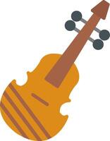 violín, plano, icono vector