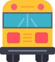 School Bus Flat Icon vector