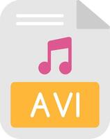 Avi Flat Icon vector