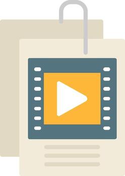 guión plano icono vector