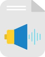 Audio File Flat Icon vector