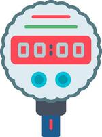 Pressure Gauge Flat Icon vector