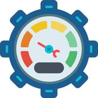 Speedometer Flat Icon vector