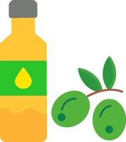 Oil Bottle Flat Icon vector