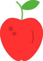 icono de manzana plana vector