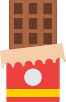 icono plano de chocolate vector