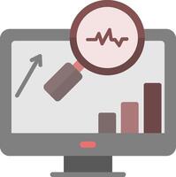 System Monitoring Flat Icon vector