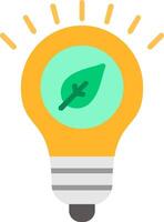 Energy Saving Flat Icon vector