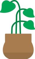 Rubber Plant Flat Icon vector