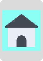 Find Home Online Flat Icon vector