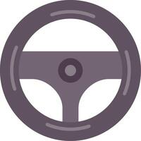 Steering Wheel Flat Icon vector