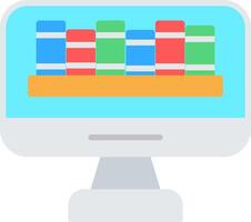 Online Library Flat Icon vector