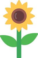 Sunflower Flat Icon vector