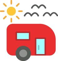 Trailer park Flat Icon vector